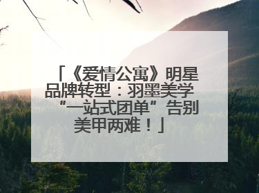 《爱情公寓》明星品牌转型：羽墨美学“一站式团单”告别美甲两难！