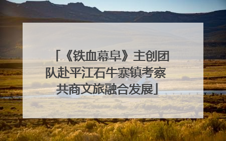《铁血幕阜》主创团队赴平江石牛寨镇考察 共商文旅融合发展