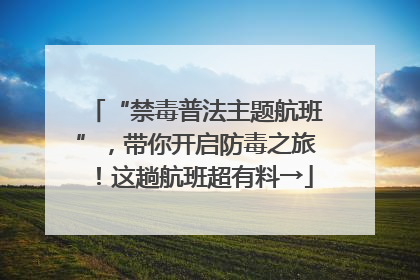 “禁毒普法主题航班”，带你开启防毒之旅！这趟航班超有料→