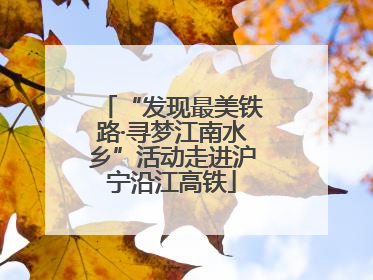 “发现最美铁路·寻梦江南水乡”活动走进沪宁沿江高铁