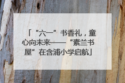“六一”书香礼，童心向未来——“素兰书屋”在含浦小学启航