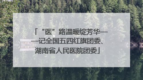 “医”路温暖绽芳华——记全国五四红旗团委、湖南省人民医院团委