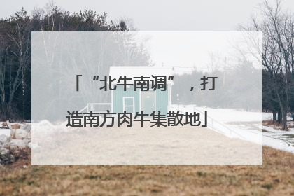 “北牛南调”，打造南方肉牛集散地