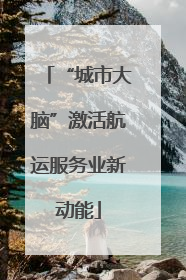 “城市大脑”激活航运服务业新动能