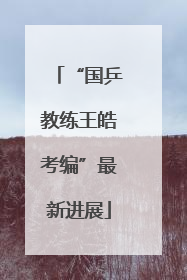 “国乒教练王皓考编”最新进展