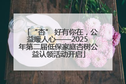 “杏” 好有你在，公益暖人心——2025 年第二届低保家庭杏树公益认领活动开启