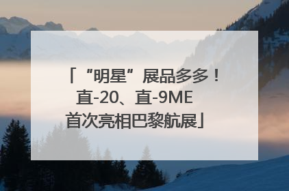 “明星”展品多多！直-20、直-9ME首次亮相巴黎航展