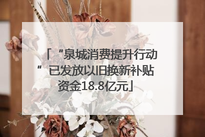 “泉城消费提升行动”已发放以旧换新补贴资金18.8亿元