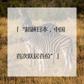 “超越日本，中国首次跃居首位”