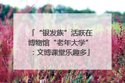 “银发族”活跃在博物馆“老年大学”：文博课堂乐趣多