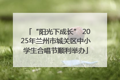 “阳光下成长” 2025年兰州市城关区中小学生合唱节顺利举办