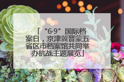 “6·9”国际档案日，京津冀晋蒙五省区市档案馆共同举办抗战主题展览