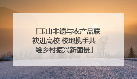 玉山非遗与农产品联袂进高校 校地携手共绘乡村振兴新图景