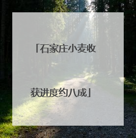 石家庄小麦收获进度约八成