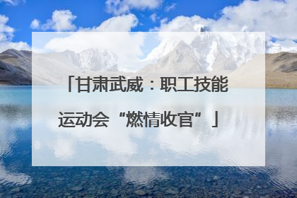 甘肃武威：职工技能运动会“燃情收官”