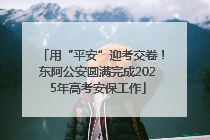 用“平安”迎考交卷！东阿公安圆满完成2025年高考安保工作