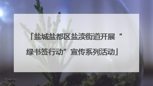 盐城盐都区盐渎街道开展“绿书签行动”宣传系列活动