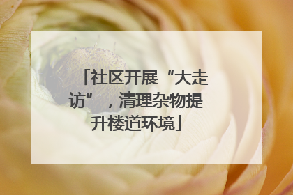 社区开展“大走访”，清理杂物提升楼道环境
