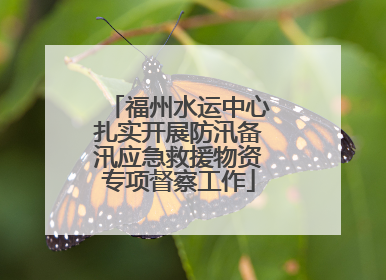 福州水运中心扎实开展防汛备汛应急救援物资专项督察工作