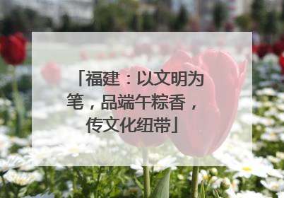 福建：以文明为笔，品端午粽香，传文化纽带
