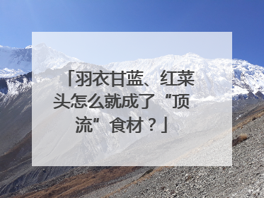 羽衣甘蓝、红菜头怎么就成了“顶流”食材？