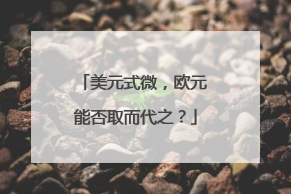 美元式微，欧元能否取而代之？