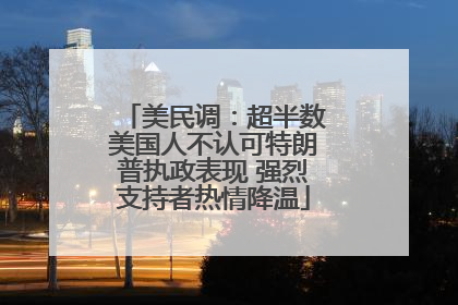 美民调：超半数美国人不认可特朗普执政表现 强烈支持者热情降温