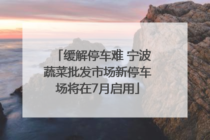 缓解停车难 宁波蔬菜批发市场新停车场将在7月启用