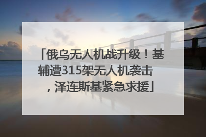 俄乌无人机战升级！基辅遭315架无人机袭击，泽连斯基紧急求援