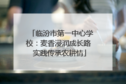 临汾市第一中心学校：麦香浸润成长路 实践传承农耕情