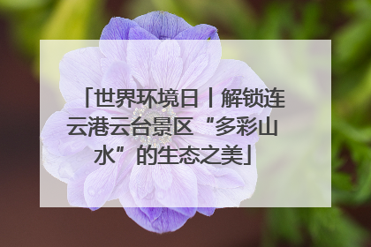世界环境日丨解锁连云港云台景区“多彩山水”的生态之美