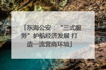 东海公安：“三式服务”护航经济发展 打造一流营商环境