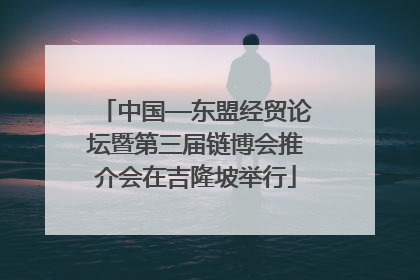 中国—东盟经贸论坛暨第三届链博会推介会在吉隆坡举行