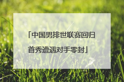 中国男排世联赛回归首秀遭遇对手零封