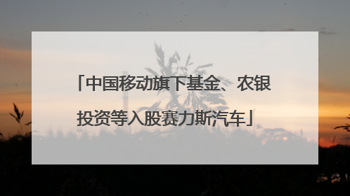 中国移动旗下基金、农银投资等入股赛力斯汽车