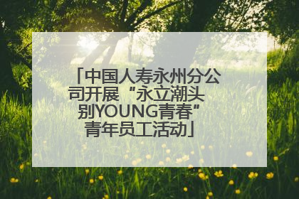 中国人寿永州分公司开展“永立潮头 别YOUNG青春”青年员工活动