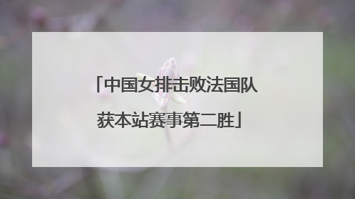 中国女排击败法国队 获本站赛事第二胜