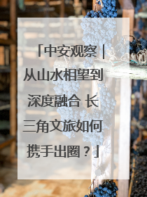 中安观察｜从山水相望到深度融合 长三角文旅如何携手出圈？