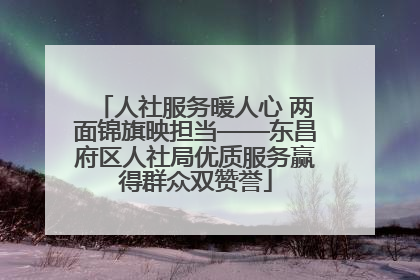 人社服务暖人心 两面锦旗映担当——东昌府区人社局优质服务赢得群众双赞誉