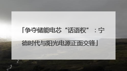 争夺储能电芯“话语权”：宁德时代与阳光电源正面交锋