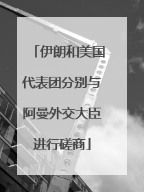 伊朗和美国代表团分别与阿曼外交大臣进行磋商