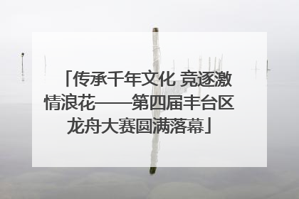 传承千年文化 竞逐激情浪花——第四届丰台区龙舟大赛圆满落幕