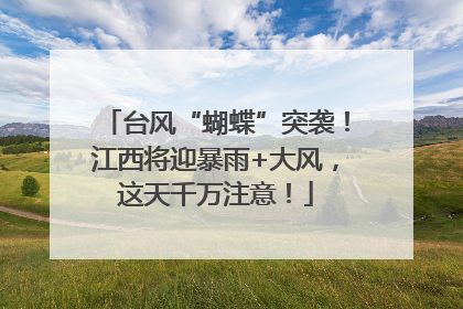 台风“蝴蝶”突袭！江西将迎暴雨+大风，这天千万注意！
