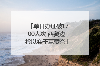 单日办证破1700人次 西藏边检以实干赢赞誉