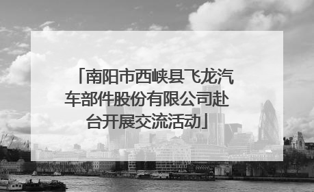 南阳市西峡县飞龙汽车部件股份有限公司赴台开展交流活动