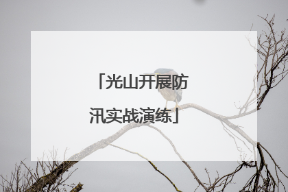 光山开展防汛实战演练