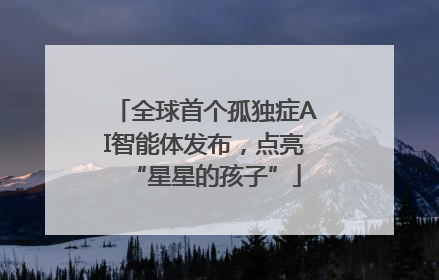 全球首个孤独症AI智能体发布，点亮“星星的孩子”