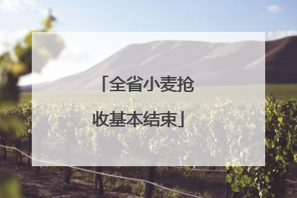全省小麦抢收基本结束