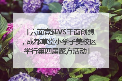 六面竞速VS千面创想，成都草堂小学子美校区举行第四届魔方活动