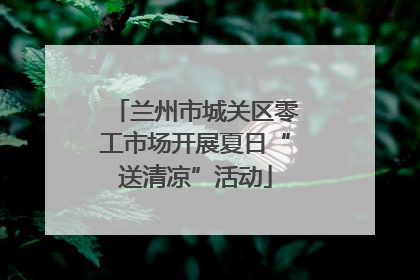 兰州市城关区零工市场开展夏日“送清凉”活动